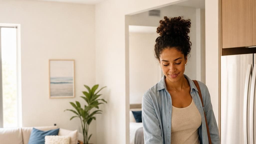 A renter arriving in her new apartment