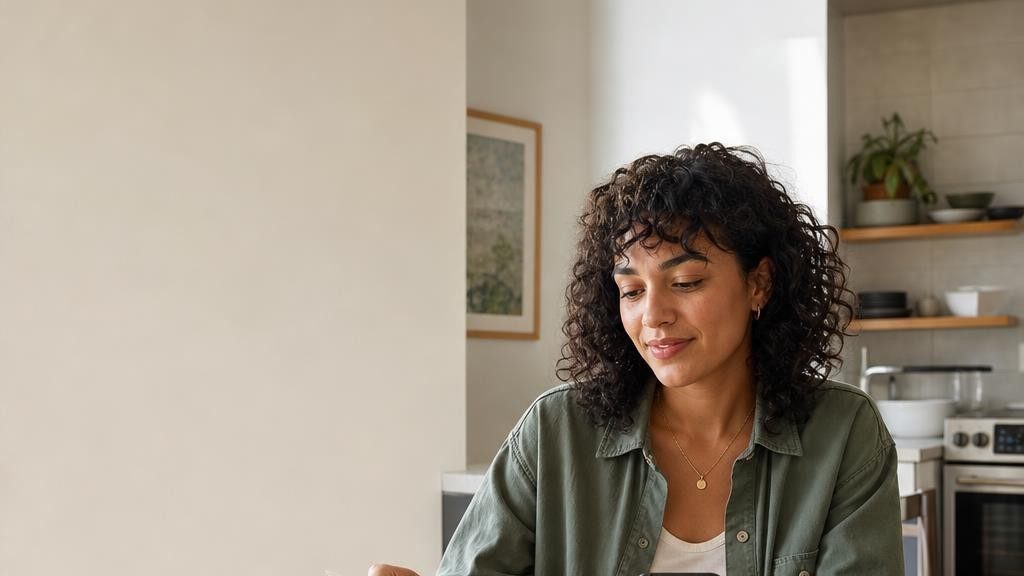 A renter reviewing her move-in report